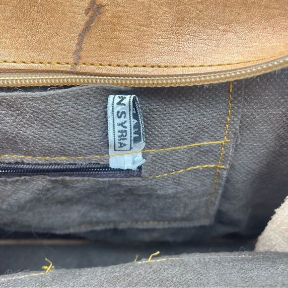 Vintage Tooled Leather Purse Brown Shoulder Bag Western Boho Saddlestitch - Picture 15 of 16